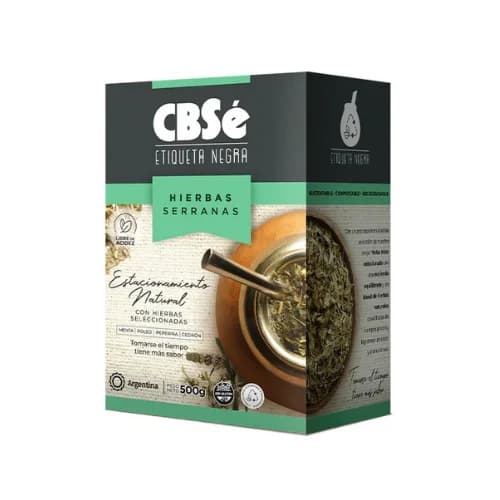 Yerba Mate CBSé Hierbas Serranas Etiqueta Negra